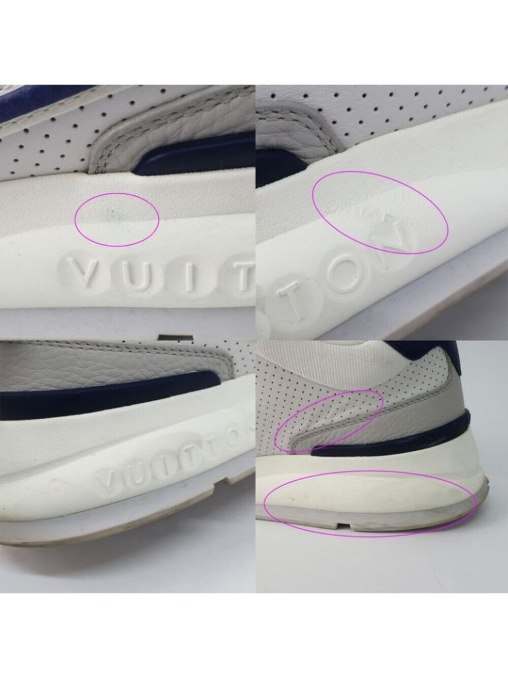 Louis Vuitton Classic Sneakers 1 Ahsv3 Marine Blue White Gray - Picture 8 of 10